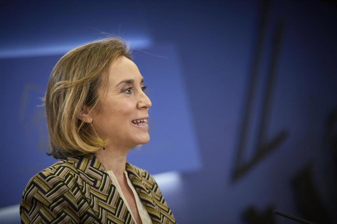 La portavoz del PP en el Congreso, Cuca Gamarra, en una rueda de prensa anterior a una Junta de Portavoces, a 11 de mayo de 2021, en el Congreso de los Diputados, Madrid, (España).