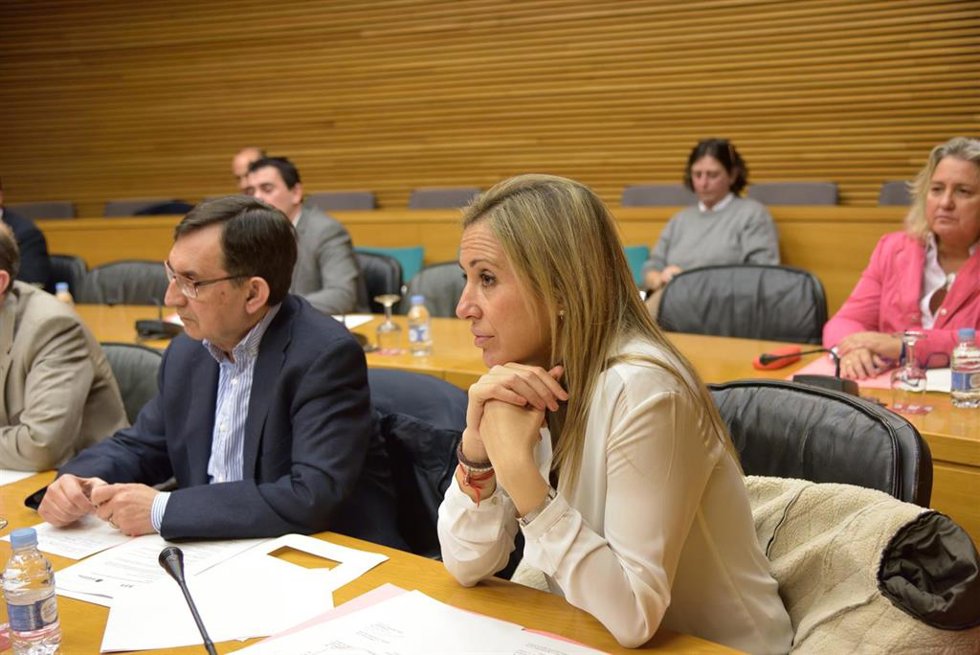 Verónica Marcos en una comisión de Les Corts