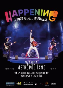 Cartel del concierto de Happening en el Wanda Metropolitano.