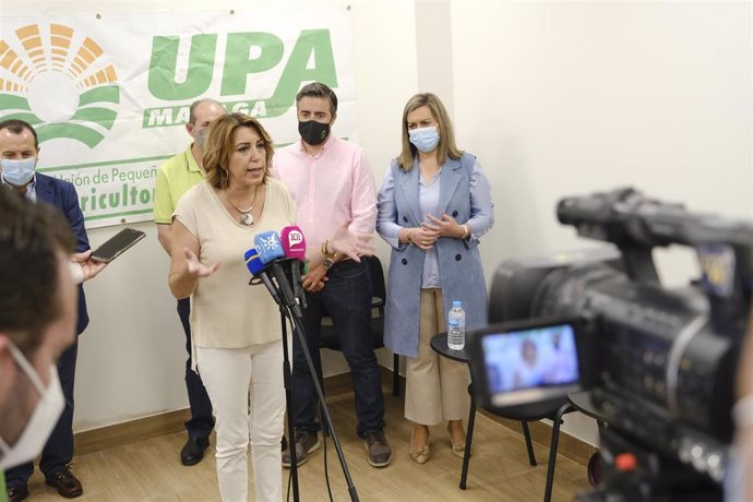 La secretaria general del PSOE de Andalucía, Susana Díaz,  en rueda de prensa