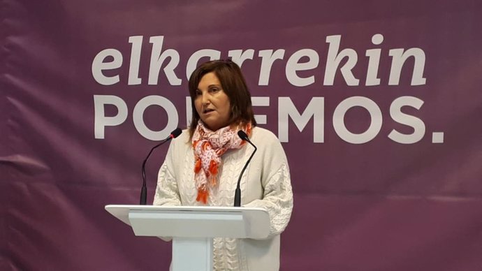 Archivo - La coordinadora autonómica de Podemos Euskadi, Pilar Garrido
