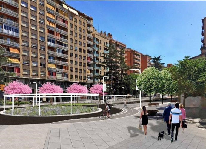 Infografía de la tercera fase de obras en el paseo Ramón y Cajal de Huesca.