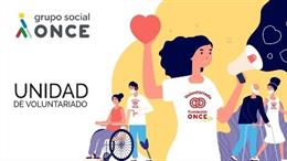 Cartel de la Unidad de Voluntariado de la Fundación ONCE