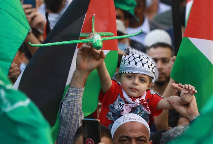 Manifestación propalestina en Amán, Jordania