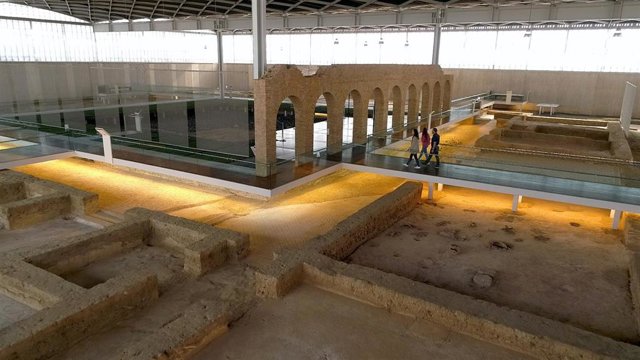 Interior de la villa romana de La Olmeda.