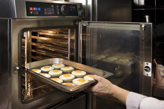 Huevo frito congelado y refrigerado