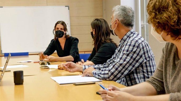 La portavoz de Más Madrid en el Ayuntamiento, Rita Maestre, reunida con la plataforma Respira Madrid en defensa de Madrid Central