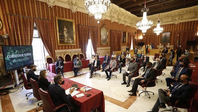 Foto de archivo de la presentación del corredor verde de Nervión