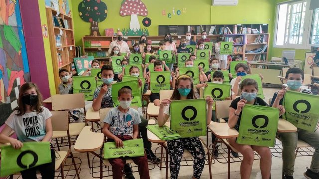 Escolares de Mancha Real que han participado en la actividad