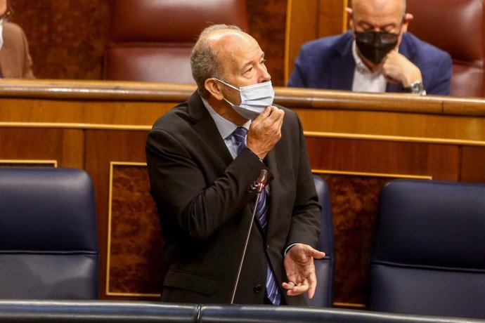 El ministro de Justicia, Juan Carlos Campo, interviene en una sesión de control en el Congreso de los Diputados.