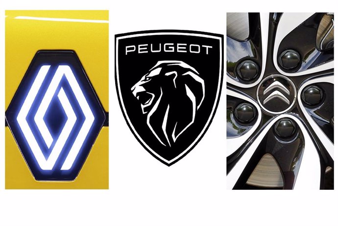 Logos de Renault, Peugeot y Citron.