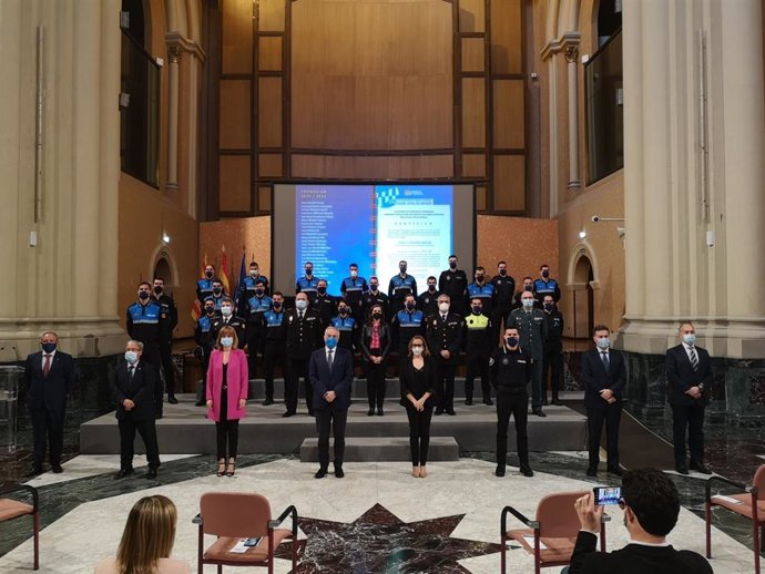 Acto de clausura del XXIV Curso de Formación para Ingreso como Funcionario de Carrera en los cuerpos de Policía Local de Aragón.