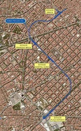 El Govern prolongará la L8 entre las estaciones de plaza de Espanya y Grcia de Barcelona