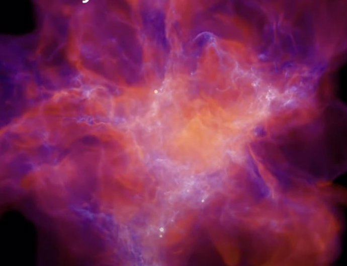 Simulación de nube de gas de formación estelar