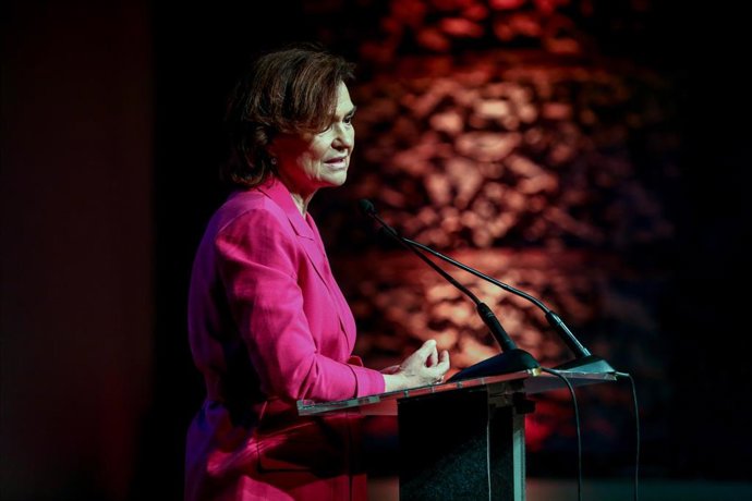 La vicepresidenta primera del Gobierno, ministra de la Presidencia, Relaciones con las Cortes y Memoria Democrática, Carmen Calvo 