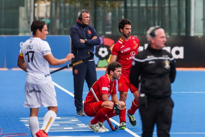 Archivo - Frederic Soyez durante el partido entre las selecciones de España y Bélgica de la Pro League de hockey sobre hierba