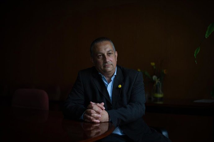 El presidente del Ctesc, Toni Mora, en una entrevista de Europa Press