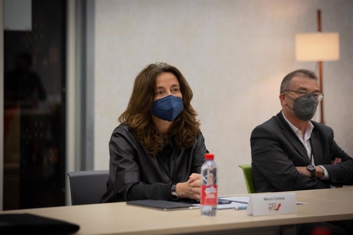 Archivo - La presidenta del Puerto de Barcelona, Merc Conesa, durante una reunión en la segunda jornada de Barcelona reAct, a 14 de abril de 2021, en Barcelona, Catalunya, (España). 