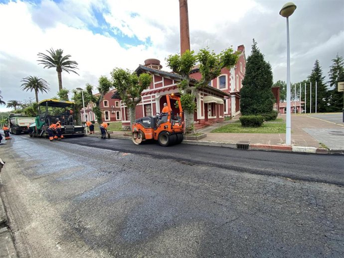 Asfaltado en la avenida Rochefort Sur Mer