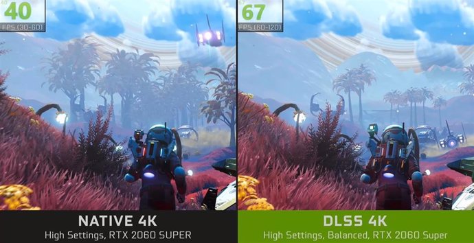 No Man's Sky con tecnología DLSS de Nvidia