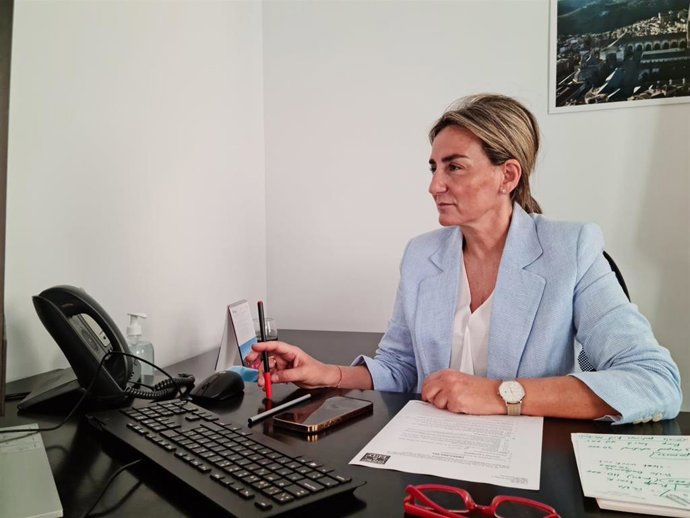 La alcaldesa, Milagros Tolón, en la reunión del Consorcio de Toledo