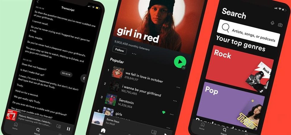 Nuevas funciones de Spotify, incluida la transcripción de podcast.