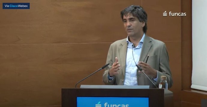 El nuevo secretario de Estado de Economía y Apoyo a la Empresa, Gonzalo García Andrés, durante su intervención en un evento sobre el Plan de Recuperación, Transformación y Resiliencia, organizado por Funcas.