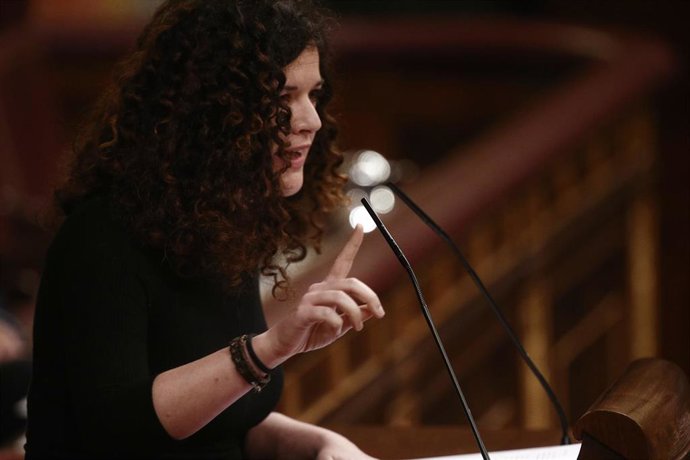 Archivo - La portavoz adjunta de Unidas Podemos en el Congreso, Sofía Fernández Castañón. 