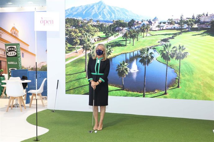 La alcaldesa de Marbella (Málaga), Ángeles Muñoz, en la primera jornada de Fitur