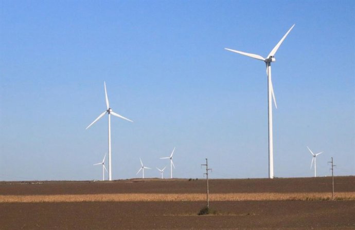 Archivo - Parque eólico de EDP Renovavéis en Rumanía