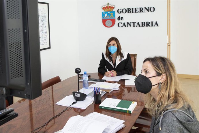 La consejera de Presidencia, Interior, Justicia y Acción Exterior, Paula Fernández, participa de forma telemática en la reunión de la Conferencia Sectorial de Seguridad Nacional