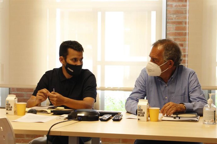 El conseller de Educación, Cultura y Deporte, Vicent Marz, acompañado por el secretario autonómico Miguel Soler, han participado este miércoles en la Conferencia Sectorial de Educación.