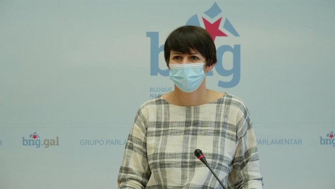 Ana Pontón, portavoz nacional del BNG en rueda de prensa este miércoles