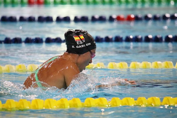Sarai Gascón durante los Europeos de Natación Paralímpica de Madeira
