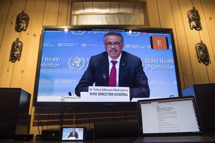 Archivo - Rueda de prensa de Tedros Adhanom Ghebreyesus