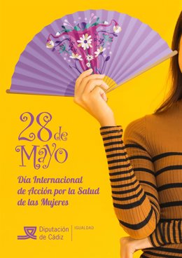 Cartel conmemorativo de la Diputación de Cádiz por el Día Internacional de acción por la salud de las mujeres.