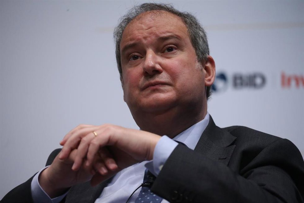 El presidente de Hispasat, Jordi Hereu, durante la inauguración del IV Congreso Iberoamericano del Consejo Empresarial Alianza por Iberoamérica (CEAPI), a 17 de mayo de 2021, en Madrid, (España).