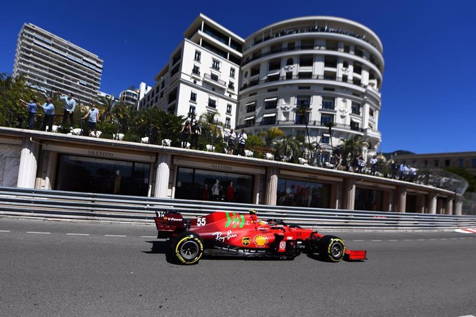 Carlos Sainz (Ferrari) en Mónaco