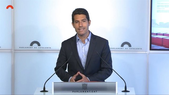 Nacho Martín Blanco (Cs) en una roda de premsa al Parlament.