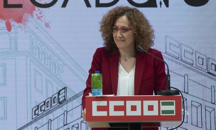 Archivo - La secretaria general de CCOO Andalucía, Nuria López, en una imagen de 8 de abril.