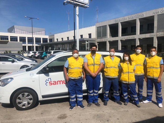 Imagen de un equipo de especialistas voluntarios de Fundación Samu desplazados hasta Ceuta.