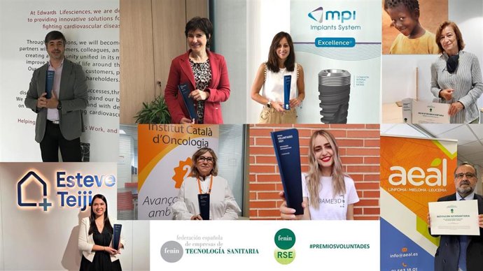 Fenin reconoce 8 iniciativas de responsabilidad social empresarial de empresas de tecnología sanitaria y organizaciones del ámbito sociosanitario