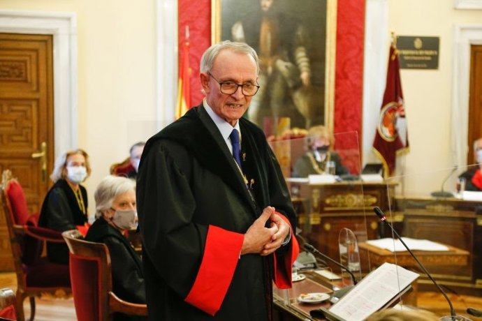 El presidente del Consejo Económico y Social de España (CES), Antón Costas, durante su toma de posesión como consejero nato del Consejo de Estado.