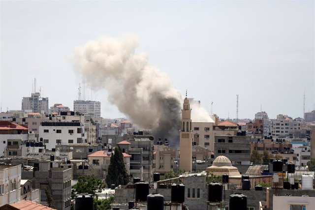 Un edificio en Gaza después de un ataque israelí. 