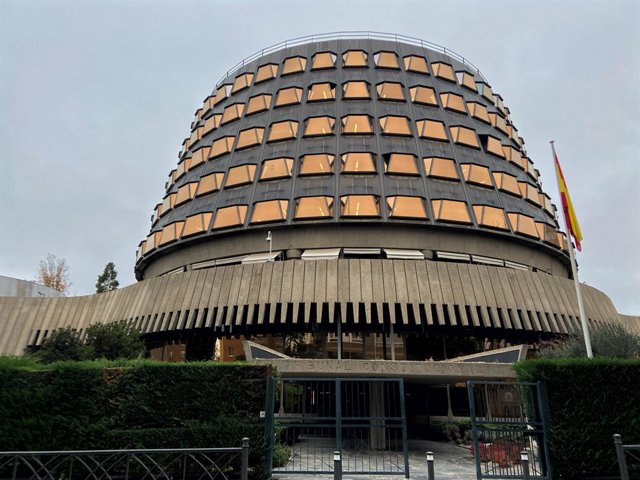 Archivo - Arxiu - Façana de l'edifici del Tribunal Constitucional d'Espanya.