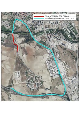 Desvío recomendado durante las obras.