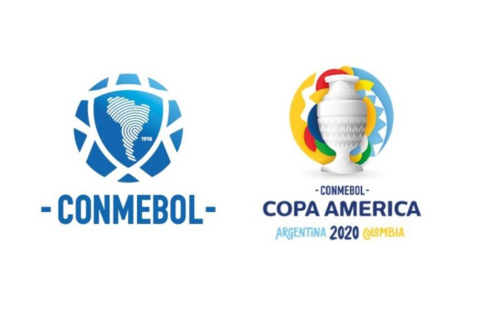 Archivo - Logo de CONMEBOL  y la Copa América 2021