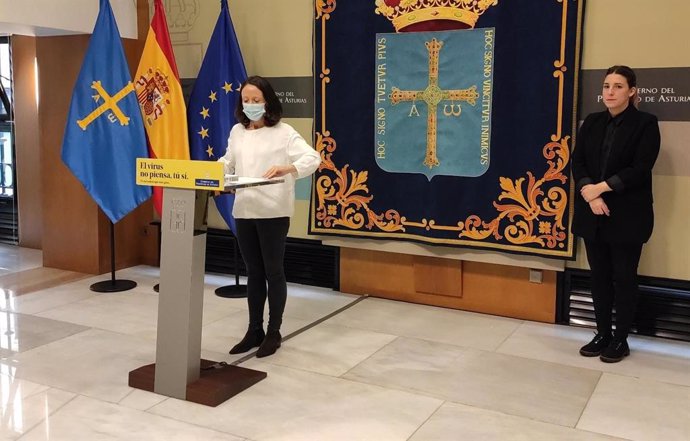 La consejera de Derechos Sociales y Bienestar, Melania Álvarez, en rueda de prensa.