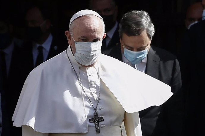 El Papa tras atender una conferencia sobre demografía en Italia la semana pasada