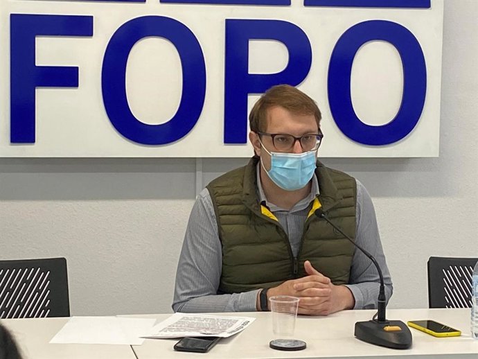 Archivo - El portavoz de Foro Asturias en la Junta, Adrián Pumares.